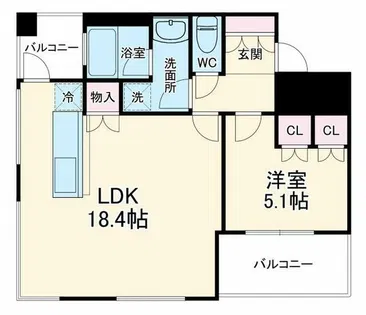 アーバンライフ御堂筋本町タワー【15階】の間取り