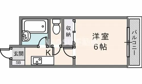 ローズハイツ花園【0303号室】の間取り