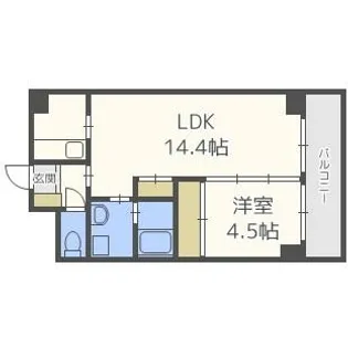 レジデンス住吉【5階】の間取り