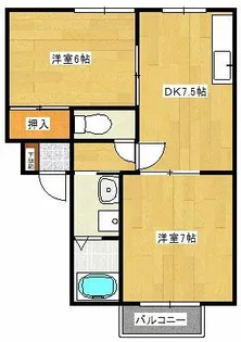 サンビレッジ・ピュアⅡ F棟【1階】の間取り