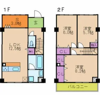 EASTRITZ巽【108号室】の間取り