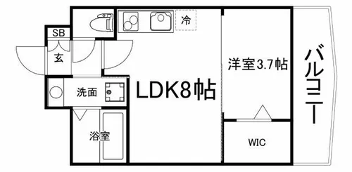 セレニテ谷町calm【3階】の間取り