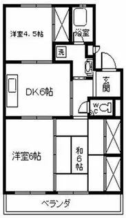 サンメゾン一ッ木【3階】の間取り