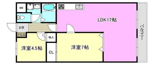 ロイヤルコート【403号室】の間取り