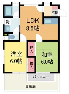 逆瀬川ハウス【104号室】の間取り