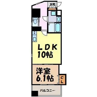 カスタリア志賀本通【13階】の間取り