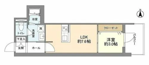RJRプレシア南堀江【14階】の間取り
