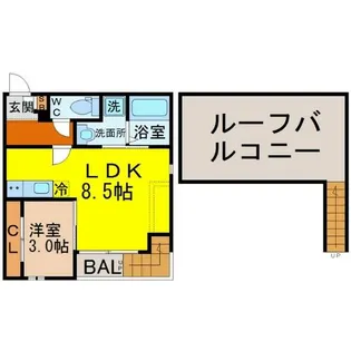 GRANDTIC平安通【2階】の間取り