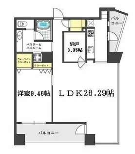 ザ・タワー大阪レジデンス【4階】の間取り