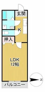 レジデンス幸A【203号室】の間取り