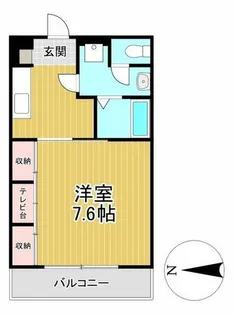 ラ・ヴェリテ水天宮【202号室】の間取り