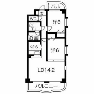 セントレア余野【1階】の間取り
