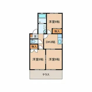 フォレストK B棟【1階】の間取り