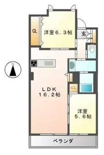 白壁リンクス【403号室】の間取り