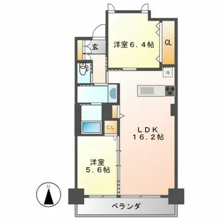 白壁リンクス【502号室】の間取り