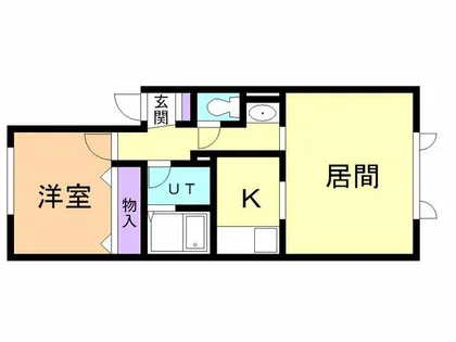 フジナカコーポⅩⅠ【105号室】の間取り
