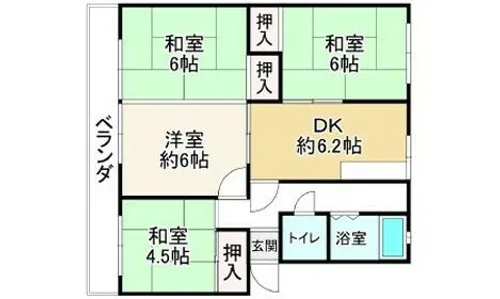 兵庫県姫路市広畑区西夢前台4丁目【マンション】の間取り