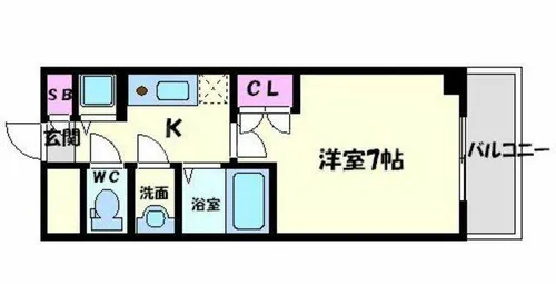 駅前敷島ビル【5階】の間取り