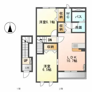 サザンクロス【2階】の間取り