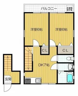 ザ ハウス オブ マダムジュエル C2棟【2階】の間取り