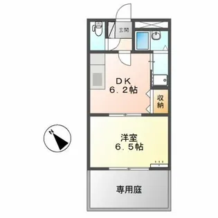 エバーガーデン大堀【1階】の間取り