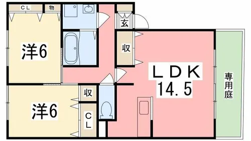 ラティルス【2101号室】の間取り