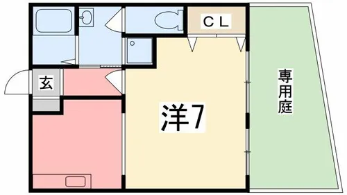ベガ山崎【1階】の間取り