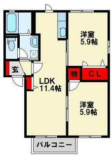 ノールカトレアC【2階】の間取り