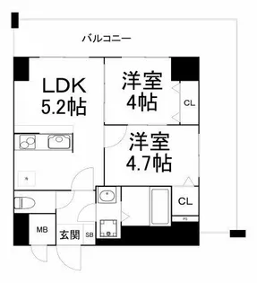 トレヴァンス梅田【6階】の間取り