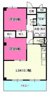 セラフィ西原【3階】の間取り