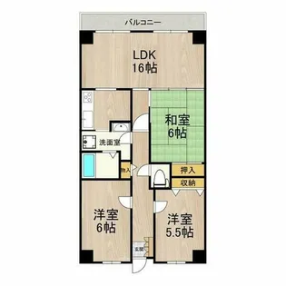 PHOENIX COURT 交野Ⅱ【5階】の間取り