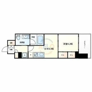 ザ・パークハビオ都島フロント【6階】の間取り