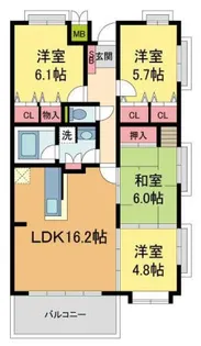 4LDKの間取り画像