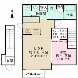 ソリード六本松ウエスト【201号室】の間取り