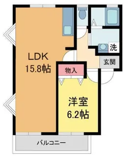 セレーノ香枦園【201号室】の間取り