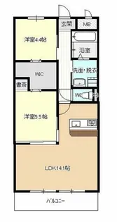 2LDKの間取り画像