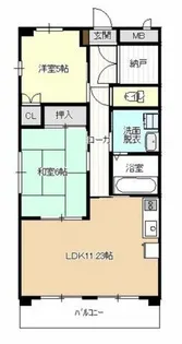 クレアール壱番館【4階】の間取り