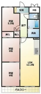 グラフィージュ【1階】の間取り