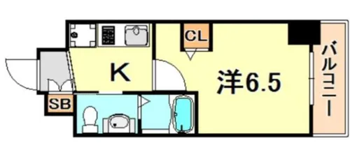 エステムコート神戸ハーバーランド前5アクア【10階】の間取り