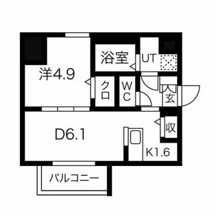 メイクス上前津Ⅳ【11階】の間取り