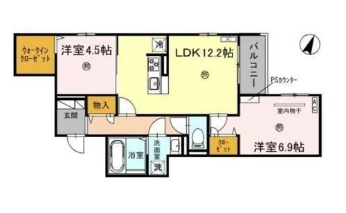 サンパティーク住吉【2階】の間取り