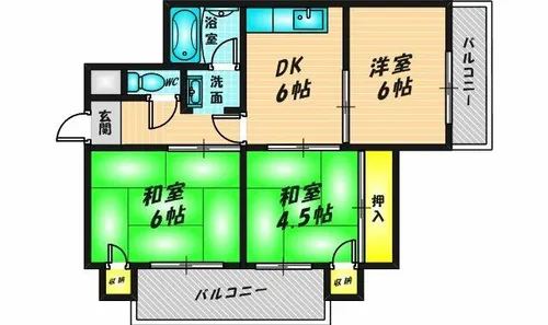 シルフィード【502号室】の間取り