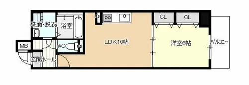 ラ・メゾン輝【8階】の間取り
