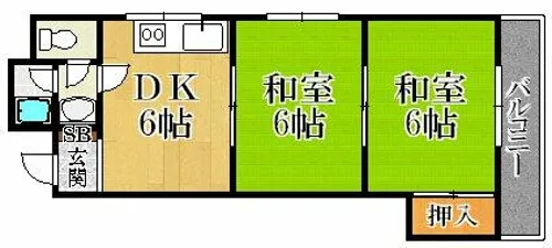 パレス東洋【3階】の間取り