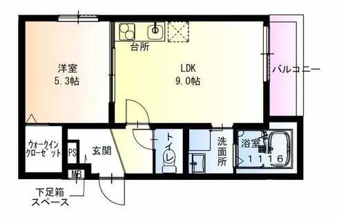 大阪府泉大津市二田町1丁目【アパート】の間取り