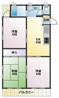 山中荘 A【3階】の間取り