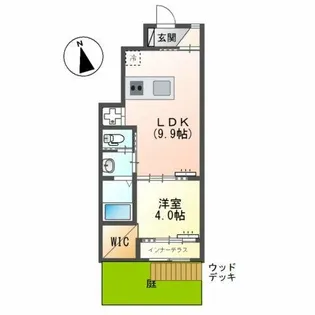 アパートメント小浜 A【1階】の間取り