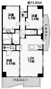 CREWS.ROI Tenjin(クルーズロワ天神)【5階】の間取り