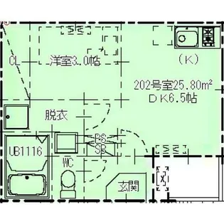 CREST浄心【3階】の間取り