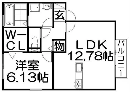 ルミエール東中振A棟【2階】の間取り